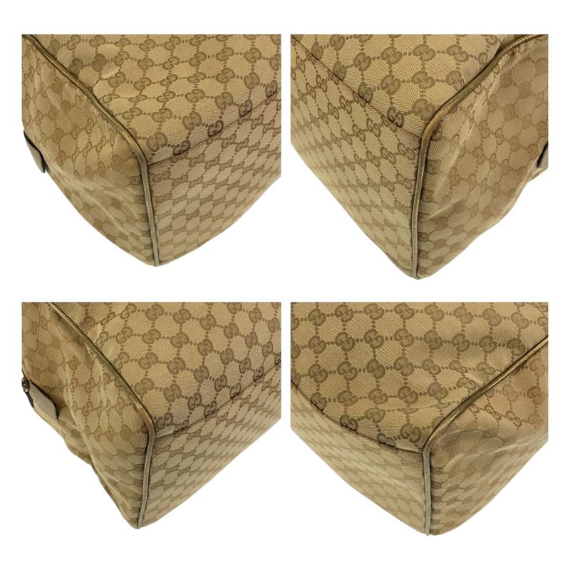 Gucci Sherry Line Beige Multicolor GG Canvas 153240 Boston Bag Unisex Men's