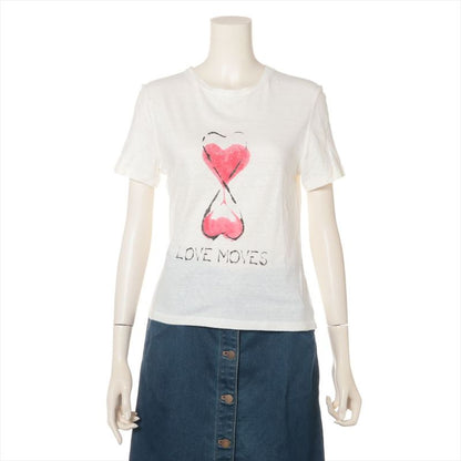 Christian DIOR LOVE Moves Cotton X Linen T-shirt Women's XS Size 143t12a4466