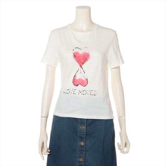 Christian DIOR LOVE Moves Cotton X Linen T-shirt Women's XS Size 143t12a4466