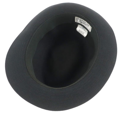 Hermes 100% Wool Rabbit Felt Hat With Ribbon Dark Gray 57 Made In Italy