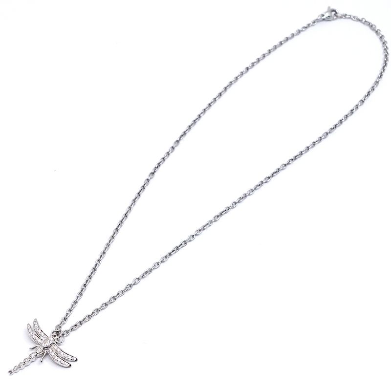 Tiffany & Co Pt950 Dragonfly Diamond Necklace Platinum Jewelry - Women's