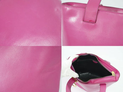 Authentic Celine Leather Tote Handbag Pink Bag Pre-owned [follow-up Discount]