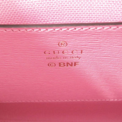 Gucci Bananya Collaboration 671623 Leather 2-way Handbag Pink 0727 Gucci