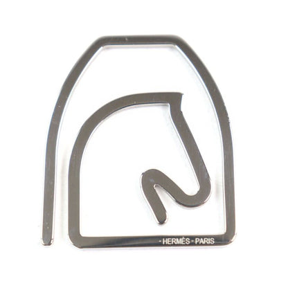 Hermes Z4140 Echestre Logo Engraved Horse Shape Billfold Bill Clip Money Clip