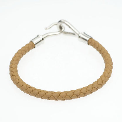 Hermes Jumbo Bracelet Braided Biscuit Silver-hardware Leather Bracelet