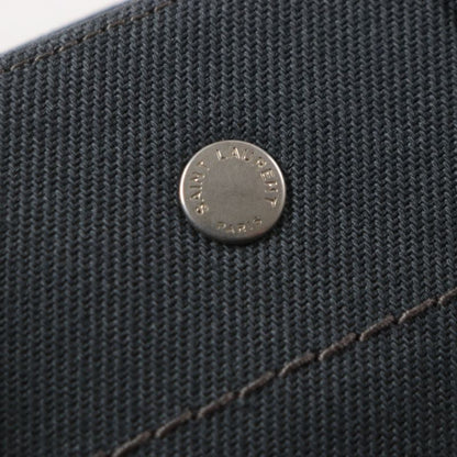  Saint Laurent Paris 632539 Rive Gauche N/S Canvas Leather Tote Bag Dark Gray