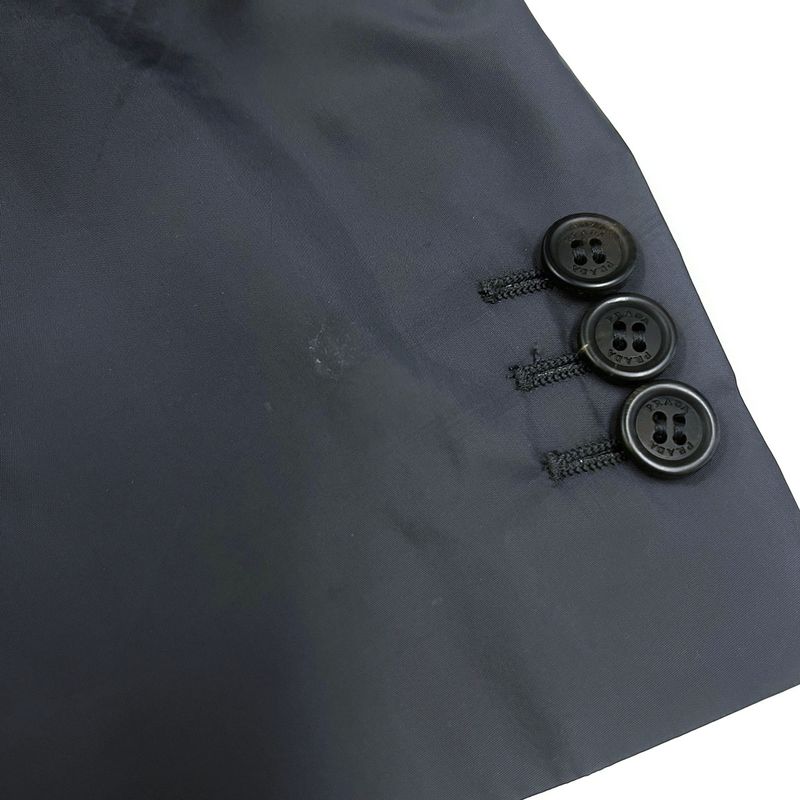 Prada Nylon 2b Tailored Jacket Sd010 Blue-Gray 48