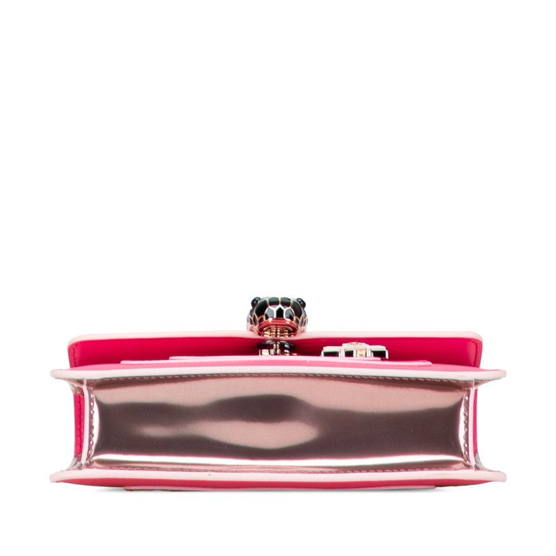 Bulgari Serpenti Forever Chain Shoulder Bag Pink Leather Women Bvlgari