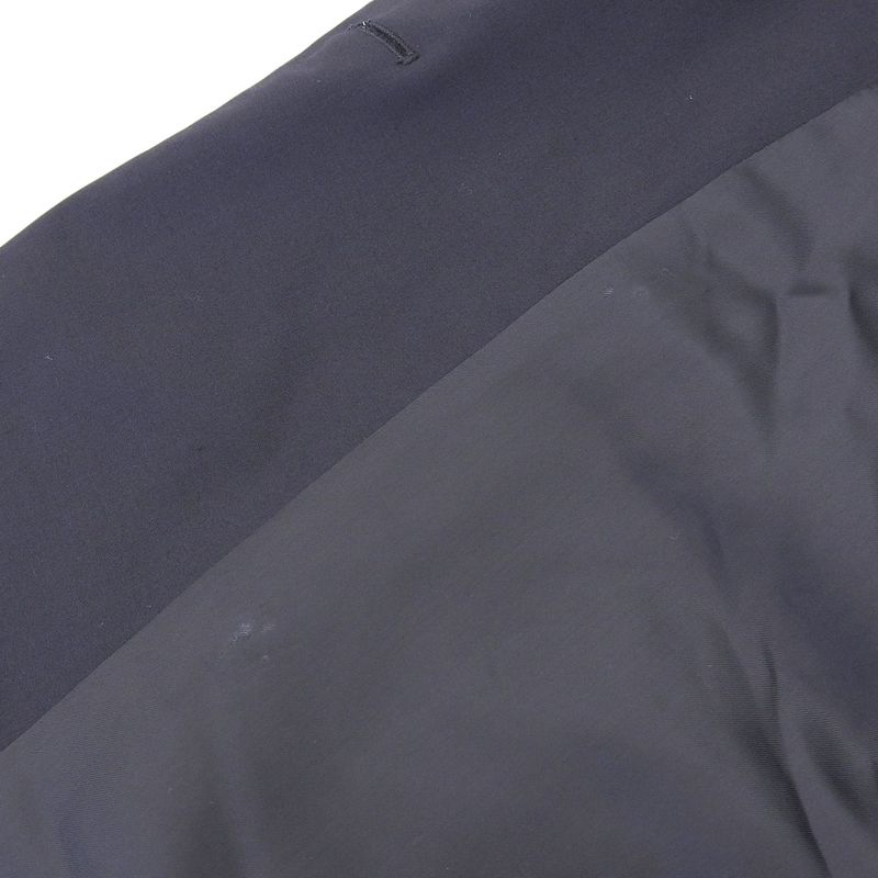 Prada 2019 Item Double Breasted Jacket Bleather 50 Men's Navy Blue Bre