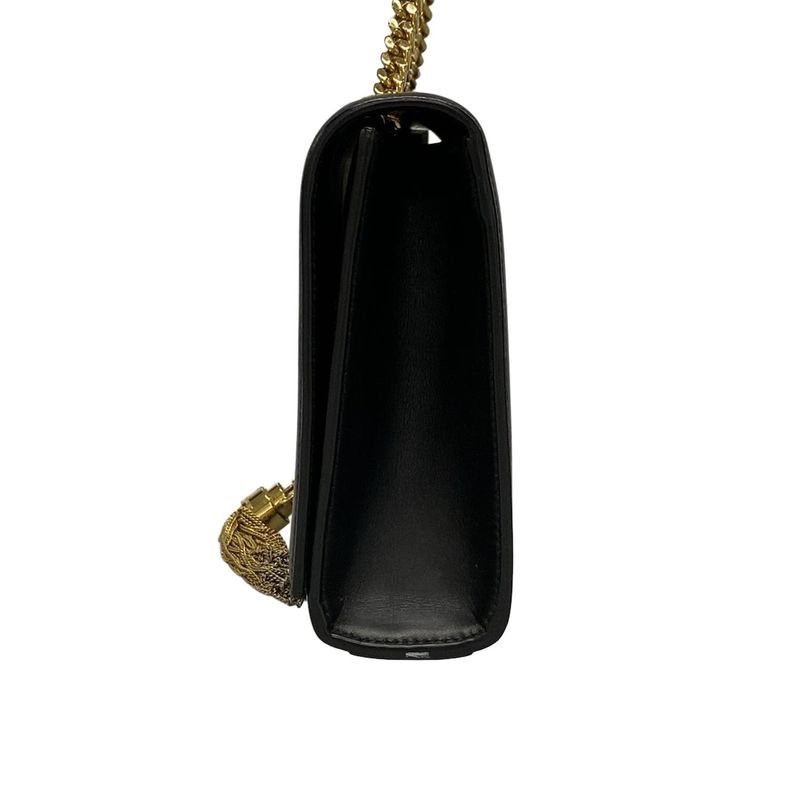Saint Laurent Paris Kate Medium 354119 Black Chain Shoulder/tassel Leather