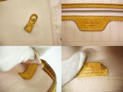 Authentic Louis Vuitton LV New Shape Neverfull MM Damier Azure Tote Bag White