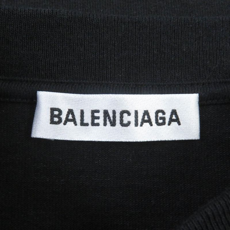 Balenciaga 20SS 620941 100% Cotton CREW Logo Print Short Sleeve Short Sleeve