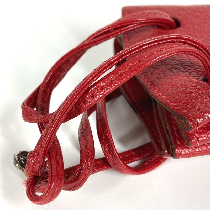 Hermes Pouch Vespa Pouch Leather Red