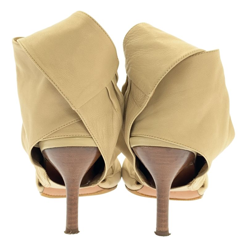 Celine | 2018ss | Phoebe Period Wrap Buckles Ankle Boots | 36 1 2 | Beige |