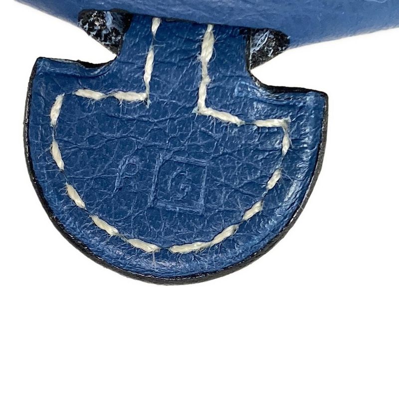 Hermes Shoulder Bag Evelyn TPM Blue Silver Hardware