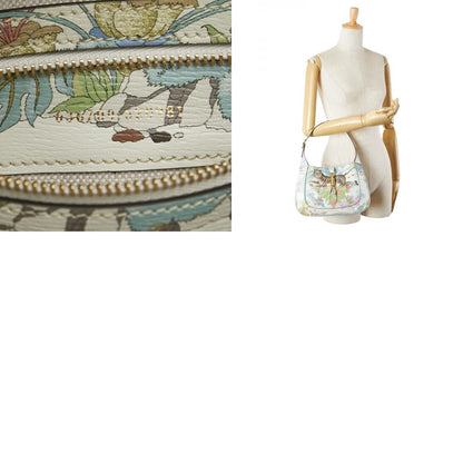 Gucci Taiga Botanical Jackie 1961 Handbag Shoulder Bag 2WAY 636709 White