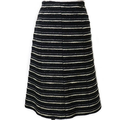 Chanel Flared Skirt P19873v11554 Tweed Black Ladies Skirt