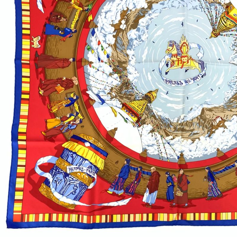 Hermes Carre 90 Prieres AU VENT Prayer In The Wind Scarf