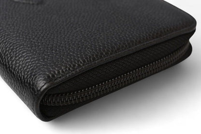 Chanel Wallet Chanel Long Wallet Round Zipper Caviar Skin Black Silver A50071