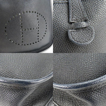 Hermes Shoulder Bag Evelyn TPM Vaux Epson Black Silver Hardware 16 X Engraved