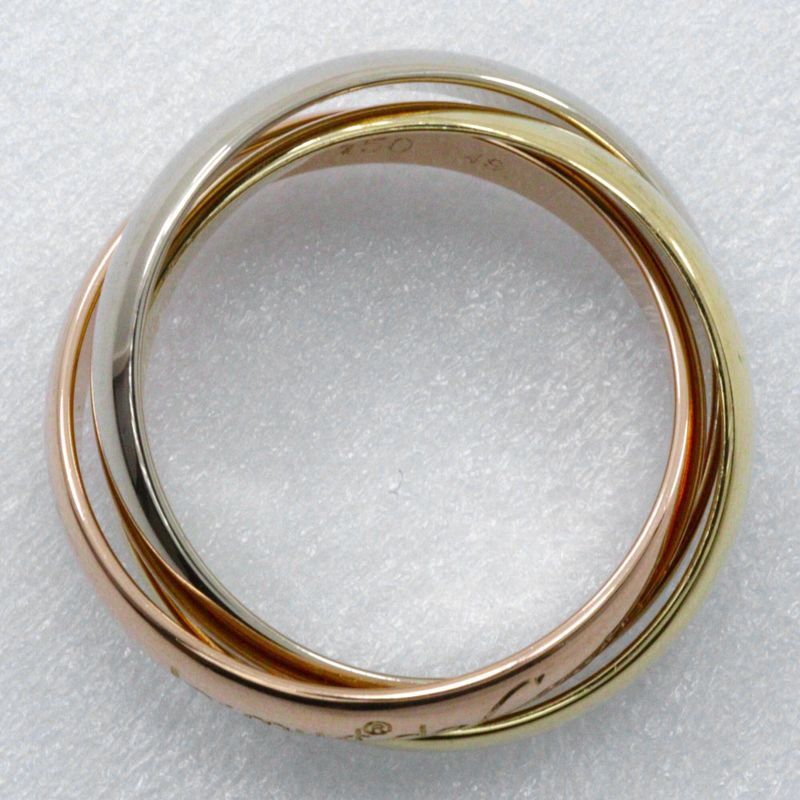 Cartier Trinity 18K Gold (yg×pg×wg) No 9 Ladies 7.1g Ring