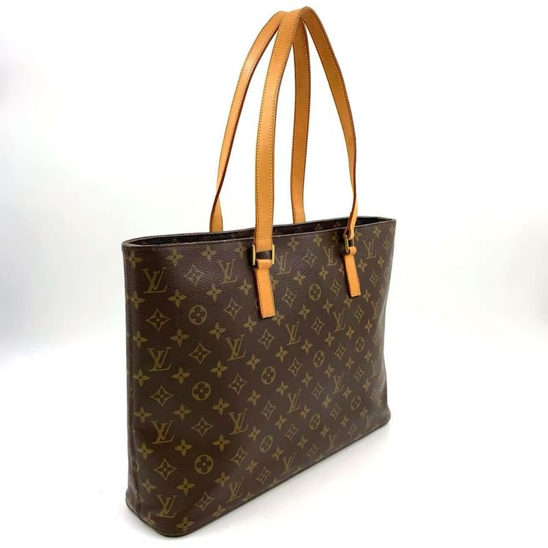 Louis Vuitton Luko Monogram Leather × PVC Brown Tote Bag Gold M51155