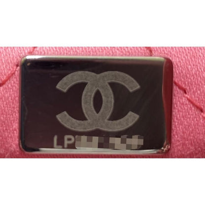 Chanel 22 Mini Handbag Shoulder Bag As3980 Shiny Calfskin Logo Chain Pink