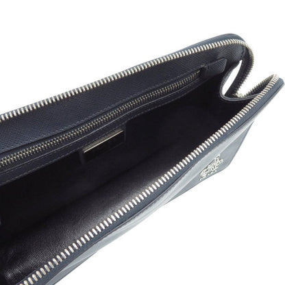 Prada Clutch Bag 2vf056 Saffiano Navy Blue Second Bag 0450prada