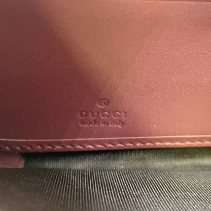 Gucci GG Blooms Round Zipper Leather X PVC Beige Wallet Silver