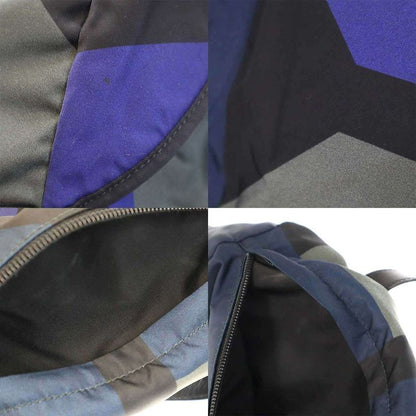 Prada 2vz135 Geometric Nylon Backpack Navy