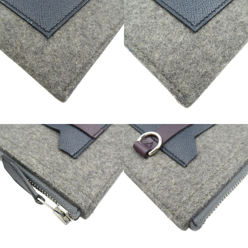 Hermes Toudou 29 Vaux Epson Felt Silver Hardware Grimoire Blue Indigo Lesan D