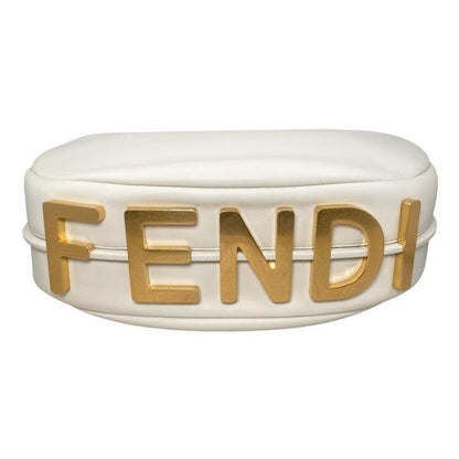 Fendi One Shoulder Bag Graffi Medium 8br799 A5dy F1hel Calf Leather White Beige