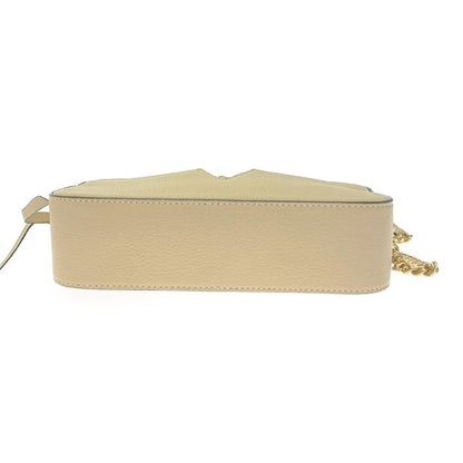 Versace Leather Virtus Chain Shoulder Bag Beige 412403 Shoulder Bag