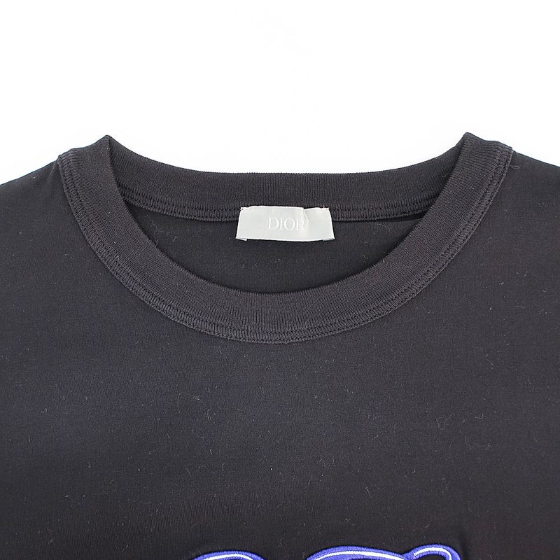 Dior X Kenny Shaf T-shirt Short Sleeve 193j697a0677 Logo Embroidery