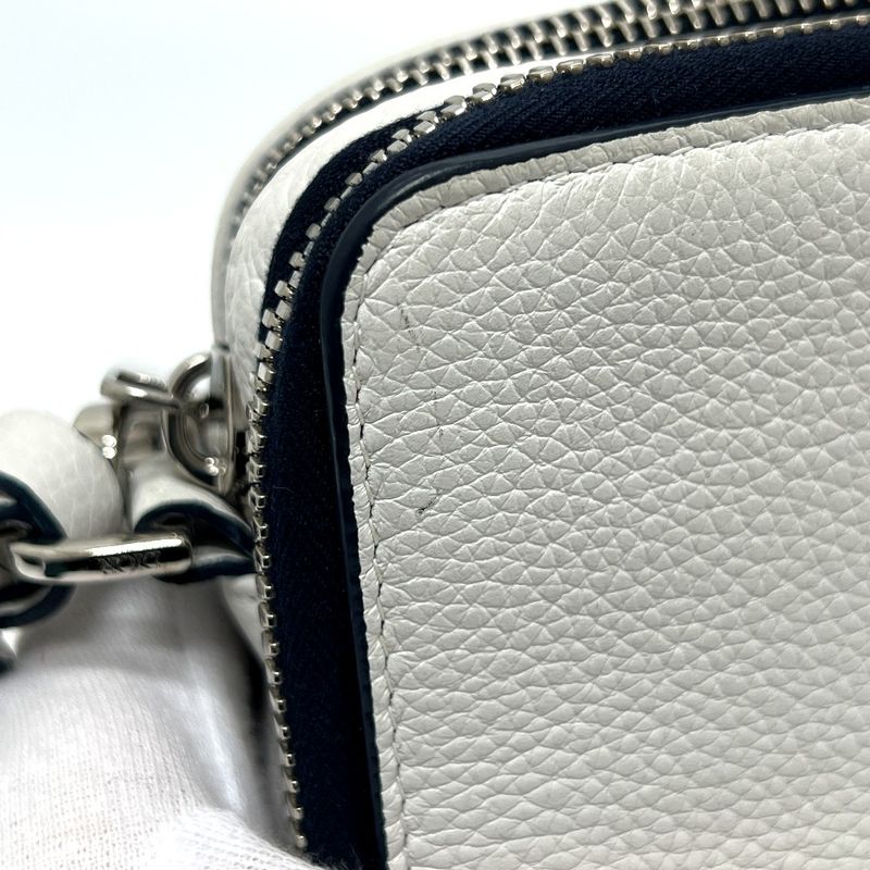 DIOR Shoulder Bag Dior X Stussy Collaboration Leather White