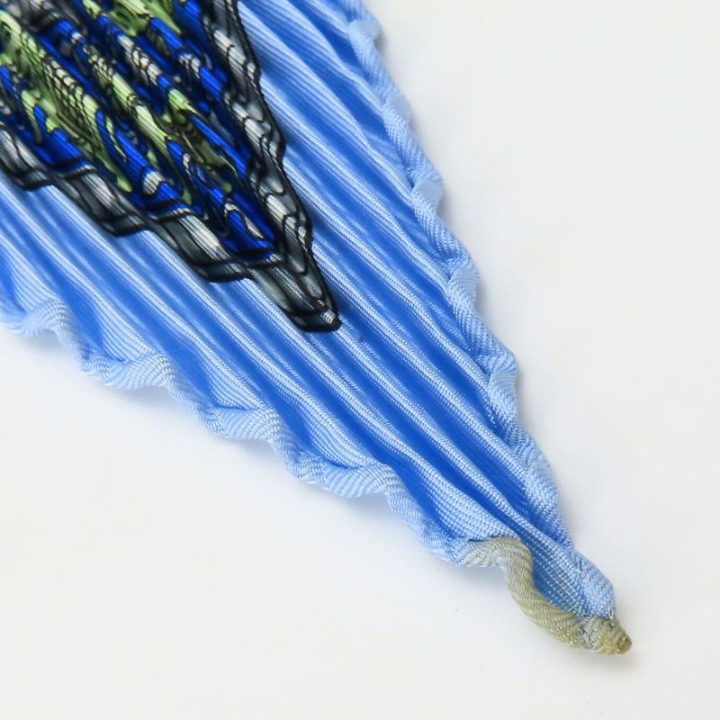 Hermes Scarf Pleated Carre 90 Indian Hunting Chasse EN INDE Silk Blue Multicolor