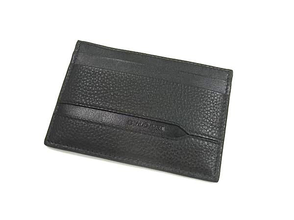 Bvlgari Bulgari Octo Leather Card Case Card Holder Pass Case Black Fu2093