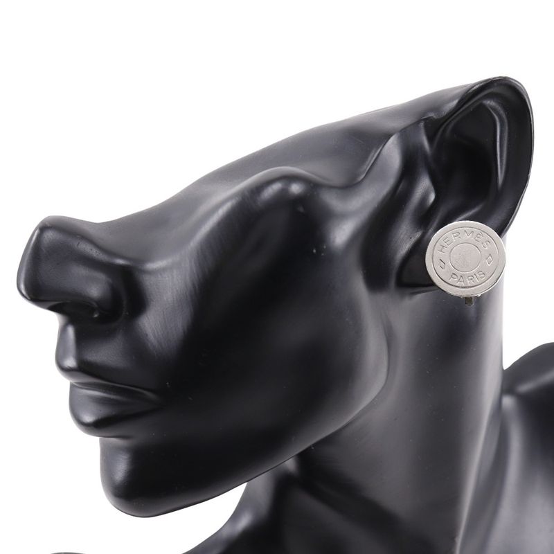 Hermes Serie *only One Side Metal Silver Ladies 3.5g Ear Ring