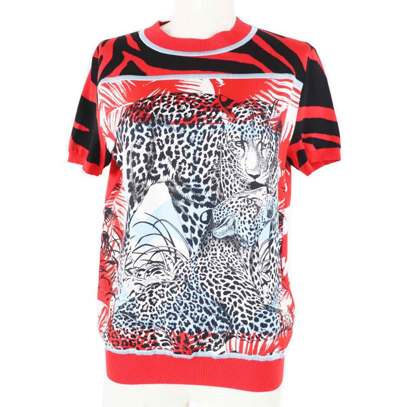 Hermes 3e2868d3 Jungle LOVE Jungle Love Silk Short/short Sleeve Knit Red And