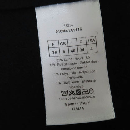 Christian DIOR 010m41a1116 Wool Rabbit Hooded Coat Black 40 Made In Italy