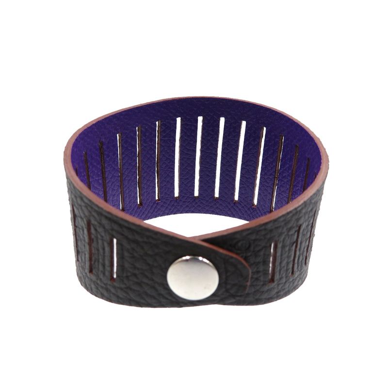 Hermes Petite Ash Bracelet Reversible Vaux Epson Togo Silver Hardware Anemone