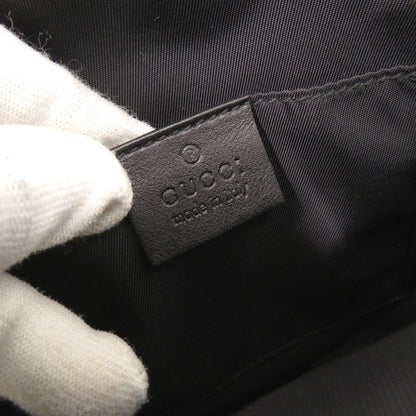 Guccissima Nylon Leather 161823 Black Waist Bag Shoulder Bag Black 1852 Gucci