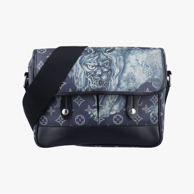 Louis Vuitton Messenger PM Navy And White Monogram Savannah M54248th2187