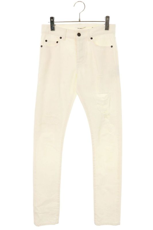 Saint Laurent Paris 551344 Yr888 Damaged Skinny Denim Pants Men's 25