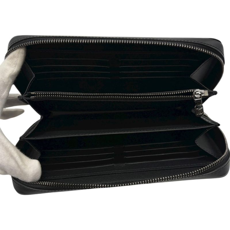 3232 Louis Vuitton Long Wallet Zippy XL M61698 Monogram Eclipse LV Wallet Black