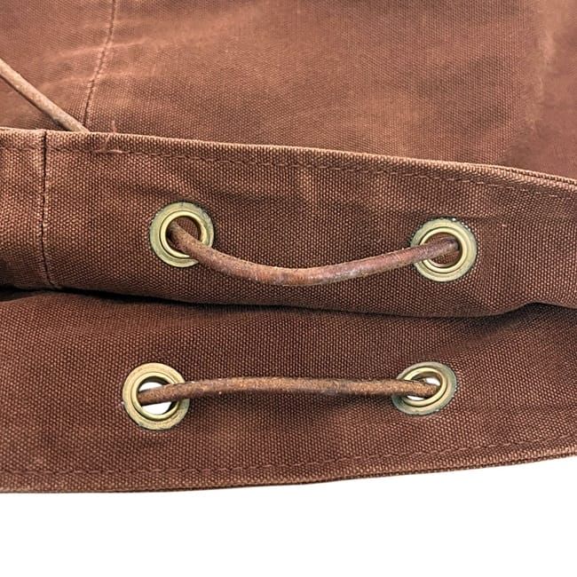 Hermes Drawstring Backpack Porochon Mimir PM Brown Excellent Condition Cotton