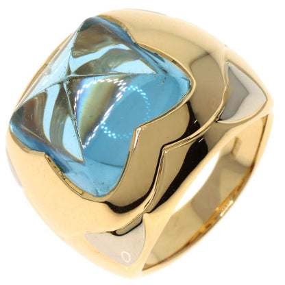 Bvlgari Bulgari Piramide Blue Topaz Ring - 18K Yellow Gold Ladies