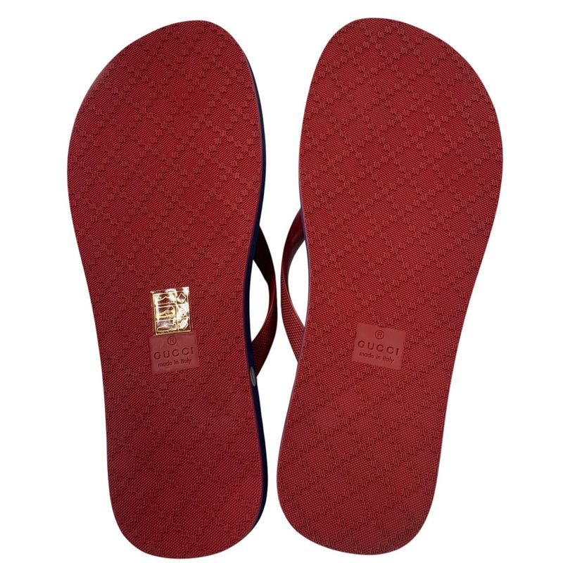 2767 Gucci Flip Flops GG Men's 283029 GG Partan Size 8 Approx 27cm (10.63in)