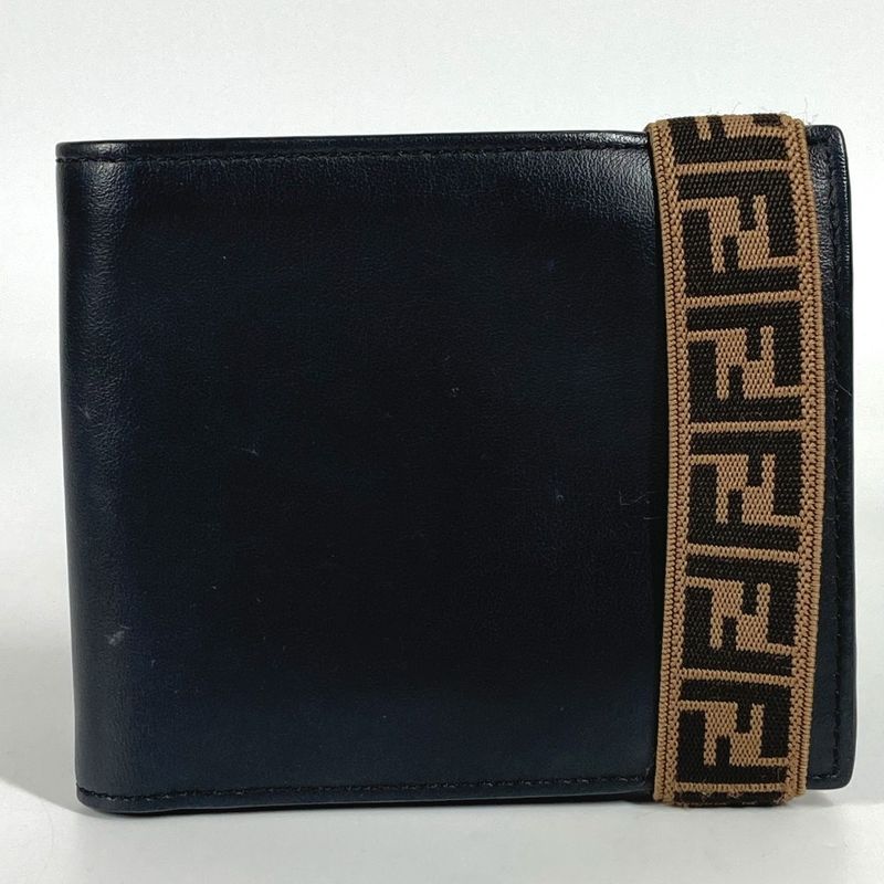 Fendi Bifold Wallet Bi-fold Wallet 7m0266 Leather Black