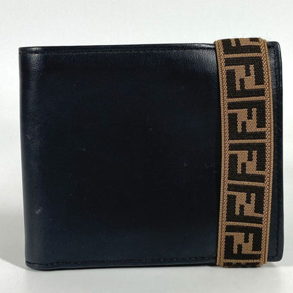 Fendi Bifold Wallet Bi-fold Wallet 7m0266 Leather Black
